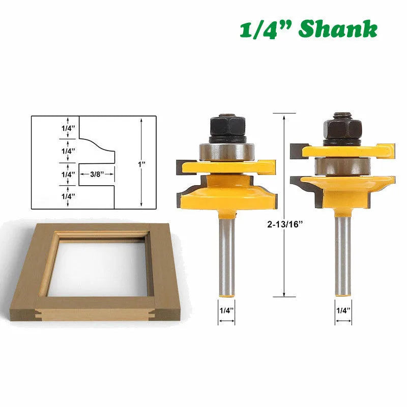 West Tenon Knife two-piece set for woodworking cabinet doors.