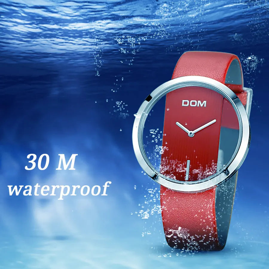 Women's graduation commemorative waterproof watch with quartz movement, mineral glass, and 42mm dial