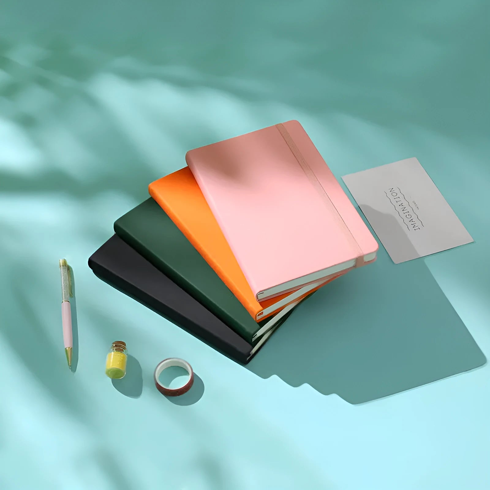 A5 tactile PU hardcover notebook with 96 sheets of 100gsm white paper, available in ten colours including black and red