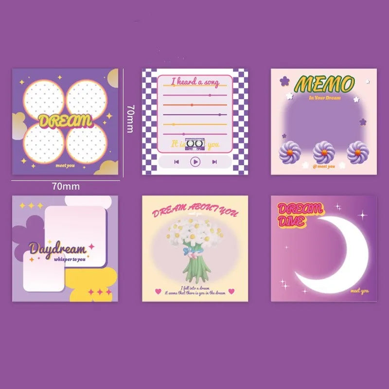 Time Series Korean note paper pad with 90 sheets, rectangle shape, and colourful cover options