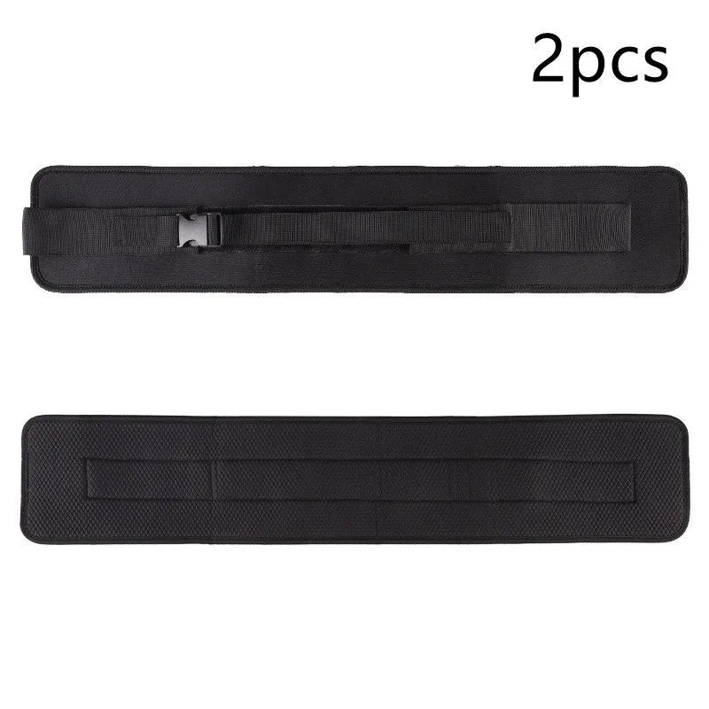 Black and pink fitness training belt for weight-bearing hip bridge exercises and lumbar support