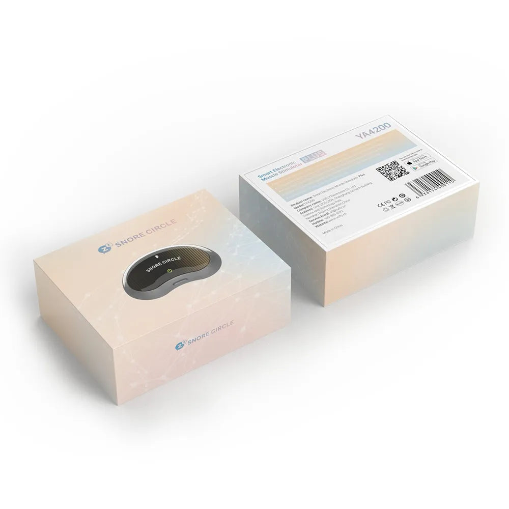 Electronic muscle stimulator chin device for anti-snoring sleep aid models YA4101 and YA4200