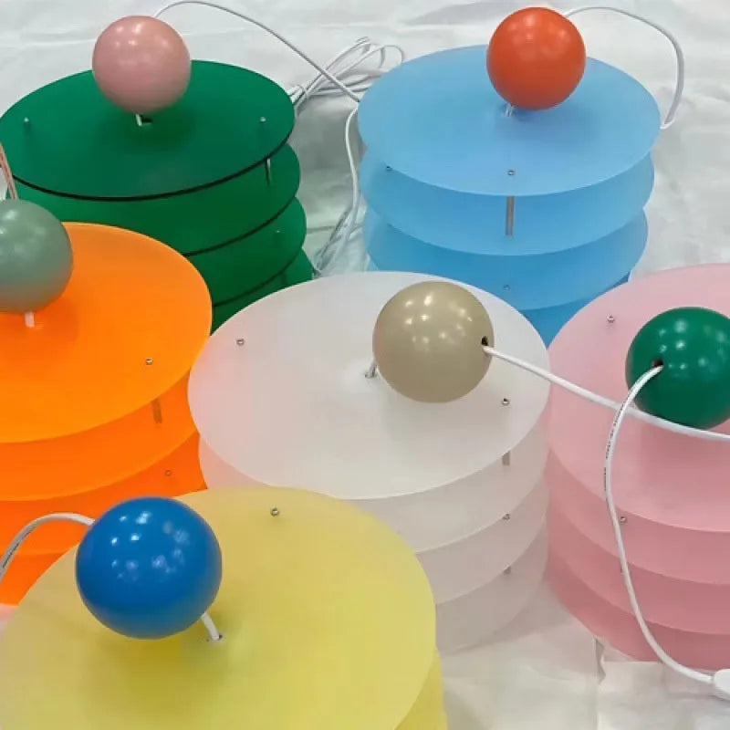 PH5 Macaron adjustable light restaurant chandelier in frosted blue, orange, or white finish