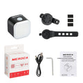 MEROCA expression taillight with brake sensing on bicycle seat tube bracket, plastic resin construction