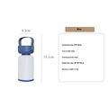 Portable LED camping lantern in blue or brown yellow, USB rechargeable, waterproof, ≤36V, for outdoor use