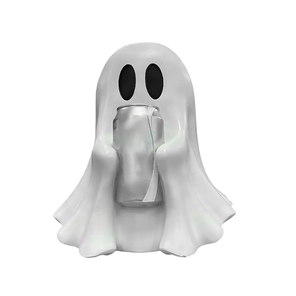 Ghost drink holder Halloween decoration in 15cm and 20cm plastic ghost shaped ornament for spooky home decor
