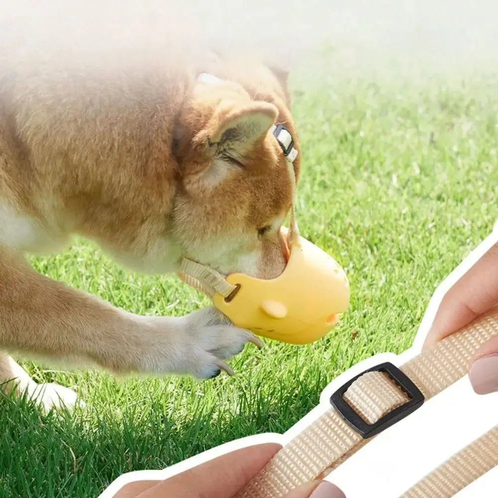 Portable breathable adjustable dog muzzle for small medium dogs in blue