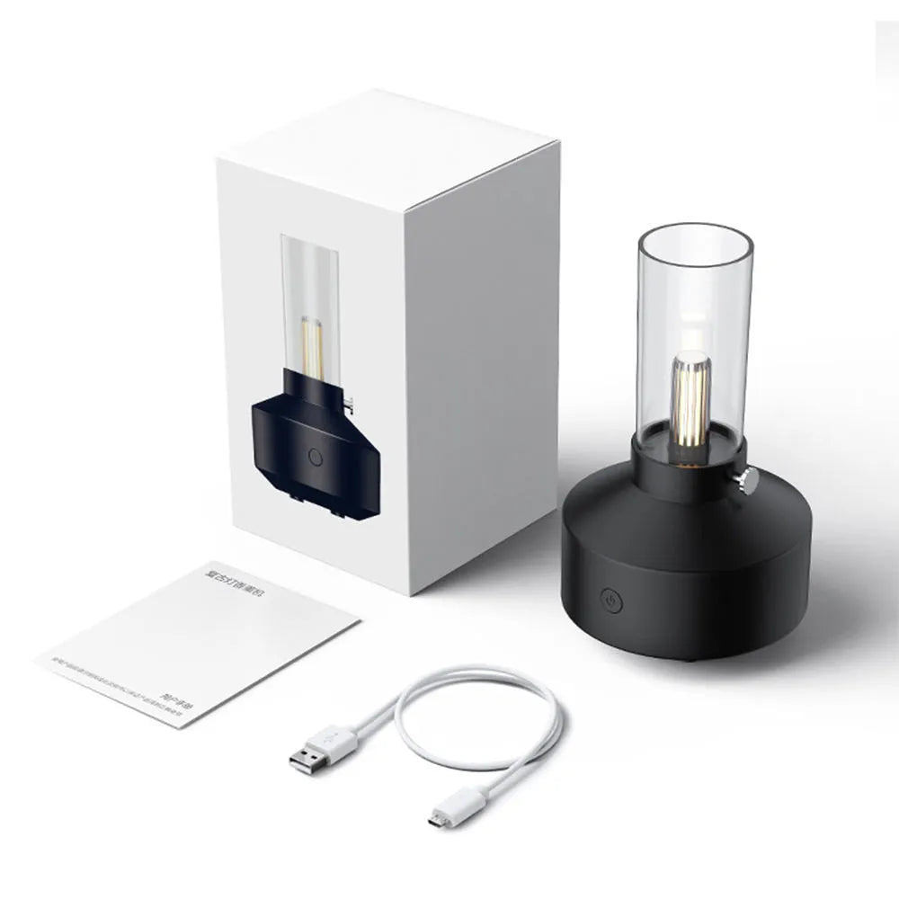 2023 retro ultrasonic humidifier with 150ml water tank, night light, and essential oil aromatherapy diffuser for home office use
