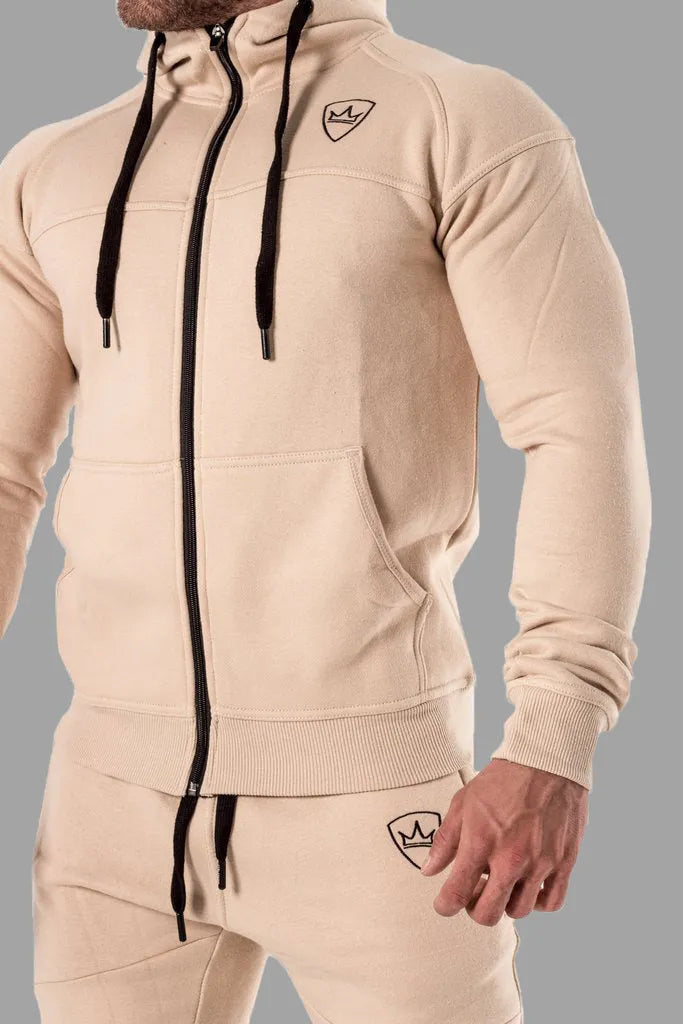 Patterned 80% cotton sport suit sweater top in Army Green, Black, Khaki, and Red options