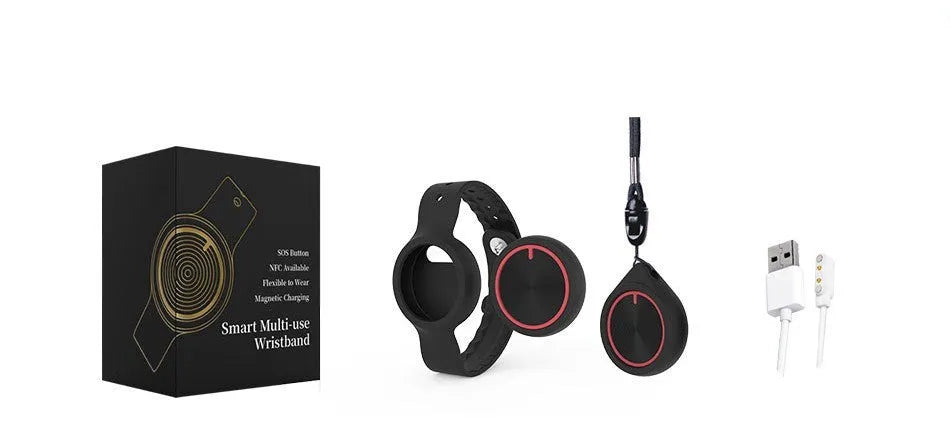 B10 Bluetooth positioning bracelet for indoor tracking with emergency call function and 60-day rechargeable battery