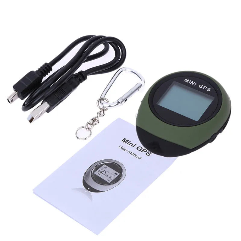 Green car GPS tracker with plastic housing, polymer battery, 10 hour battery life, and waterproof function.