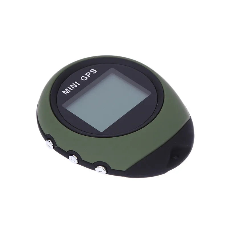 Green car GPS tracker with plastic housing, polymer battery, 10 hour battery life, and waterproof function.