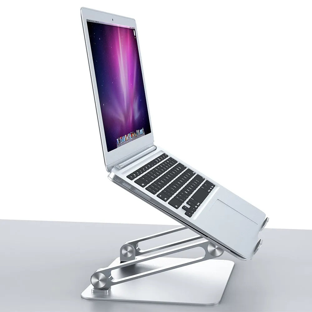 Folding lifting aluminium alloy laptop stand in Black, Grey, Haoyue Silver, Silver and Silver 1.