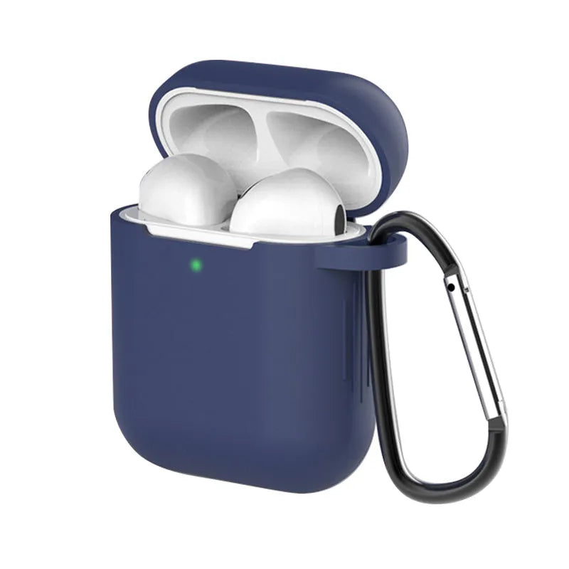 Silicone protective cover for Apple AirPods 1 and 2 wireless charging case in various colours