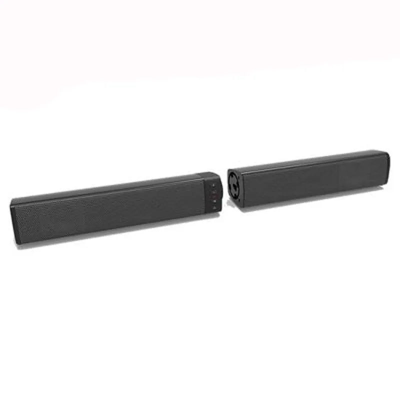Black foldable split Bluetooth speaker with four speakers, TF card slot and radio, dimensions 490x50x50mm