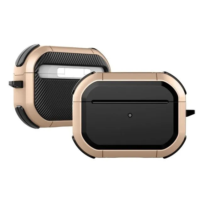 Black TPU and PC protective shell for Apple AirPods Pro charging case