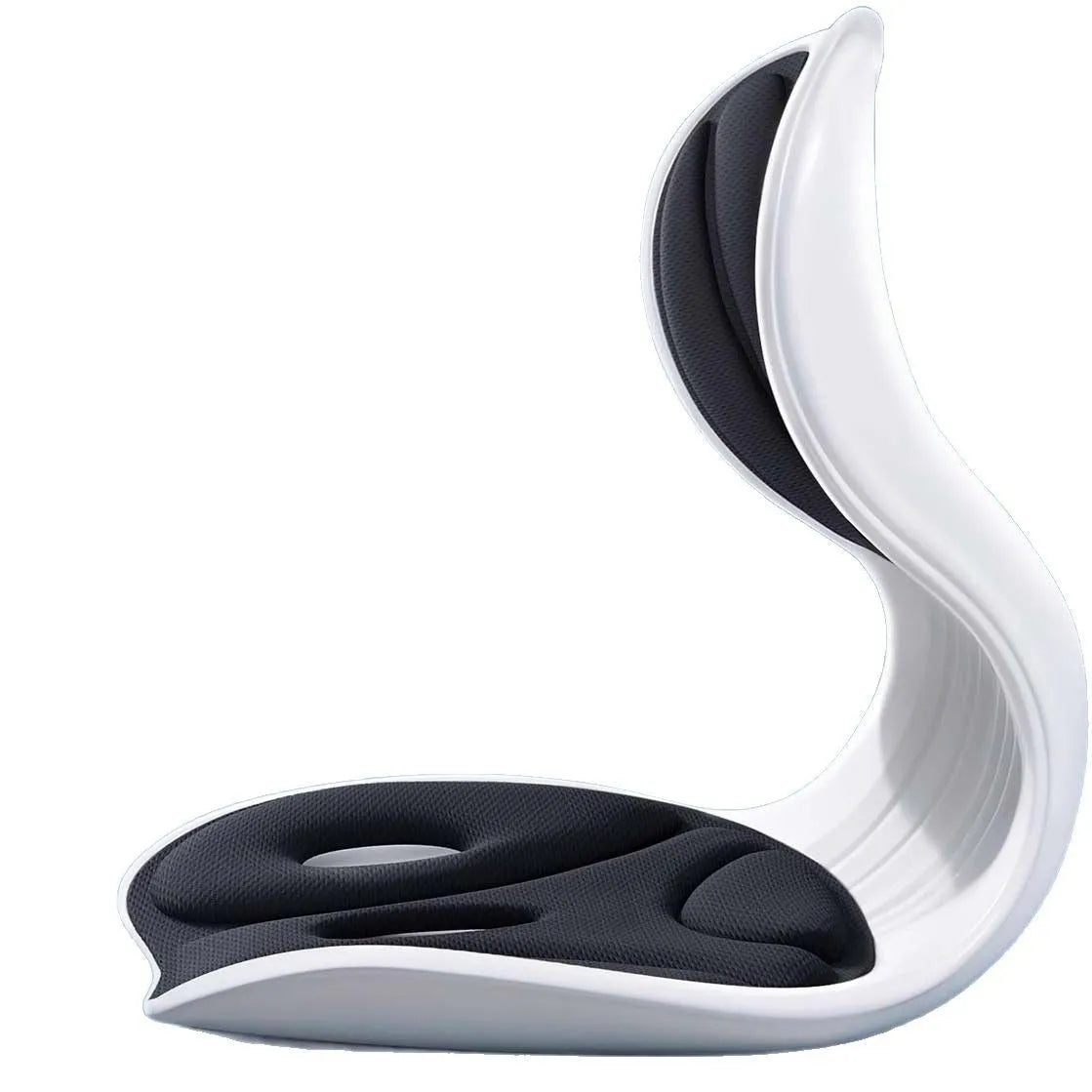 Japanese-style grey lumbar support cushion for office chair with sponge filling