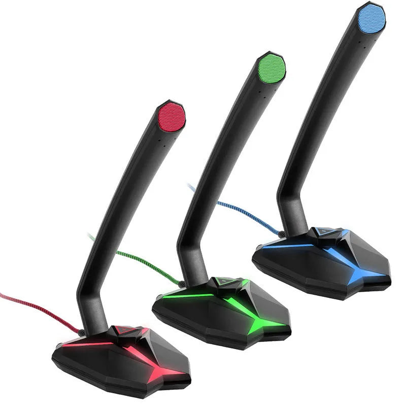 G33 Gaming Microphone in Blue with USB interface and 1.5m cable, omnidirectional pointing pattern.