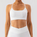 Women's nylon Lycra spandex yoga bra cover vest in multiple colours including black and emerald, front view