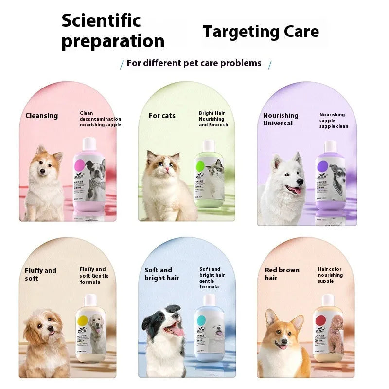 Pet Shower Gel 510ml cat shampoo decontamination bath supplies in white bottle with label