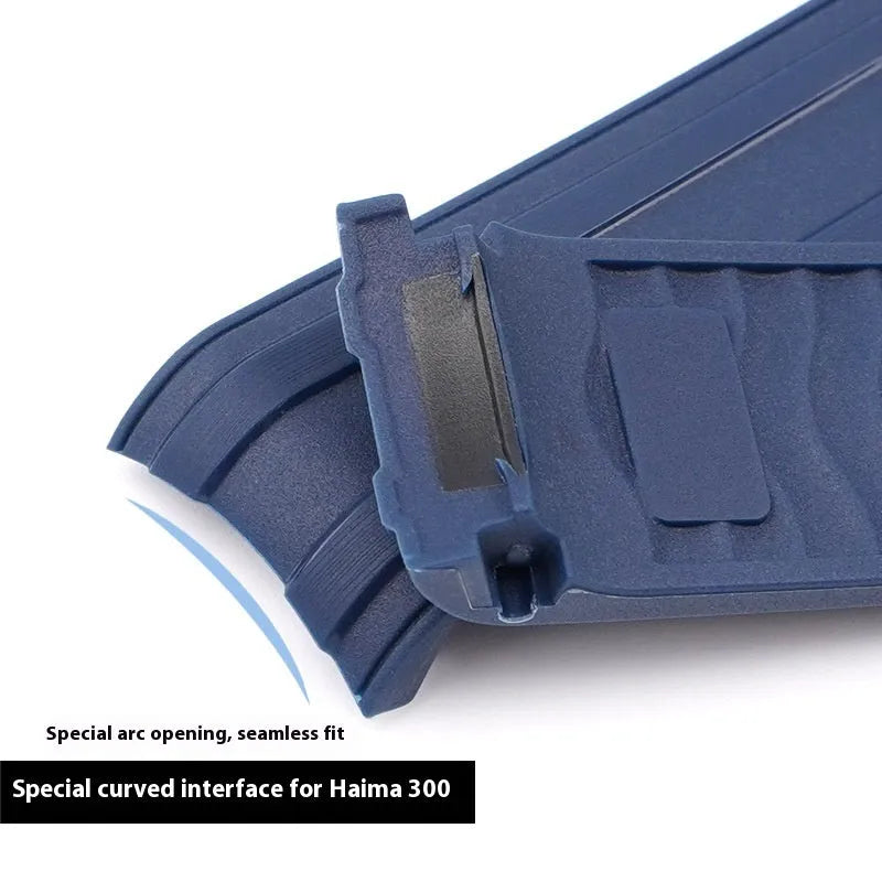Apple Watch strap with silver buckle in 12 colour options including army green, sapphire blue, and dark red.