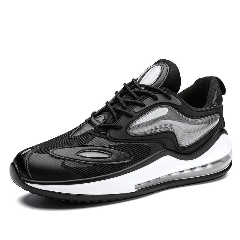 Men's height increasing casual shoes with air cushion technology in Space Black or Space White colours