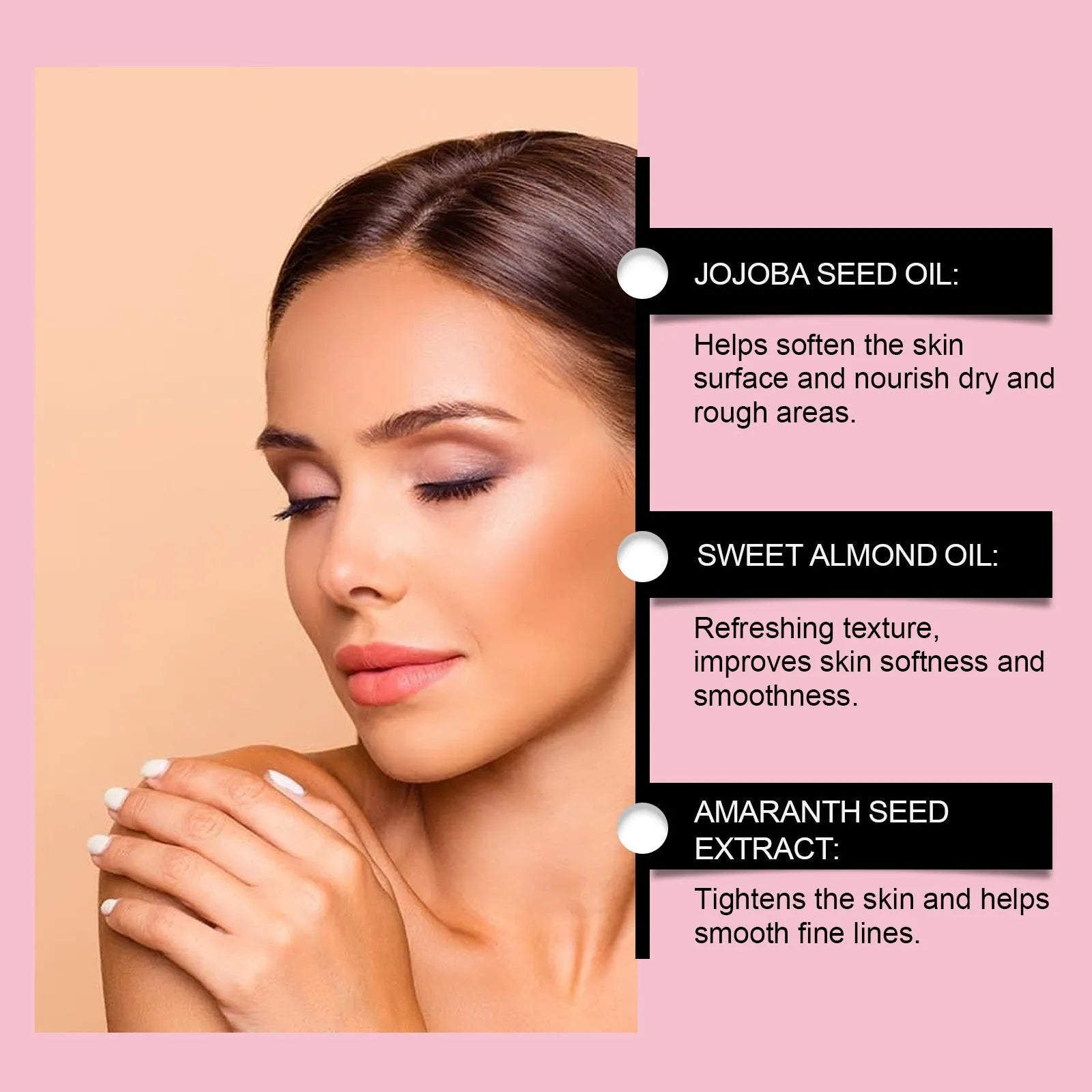 Moisturizing body oil 60ml bottle for universal skin types
