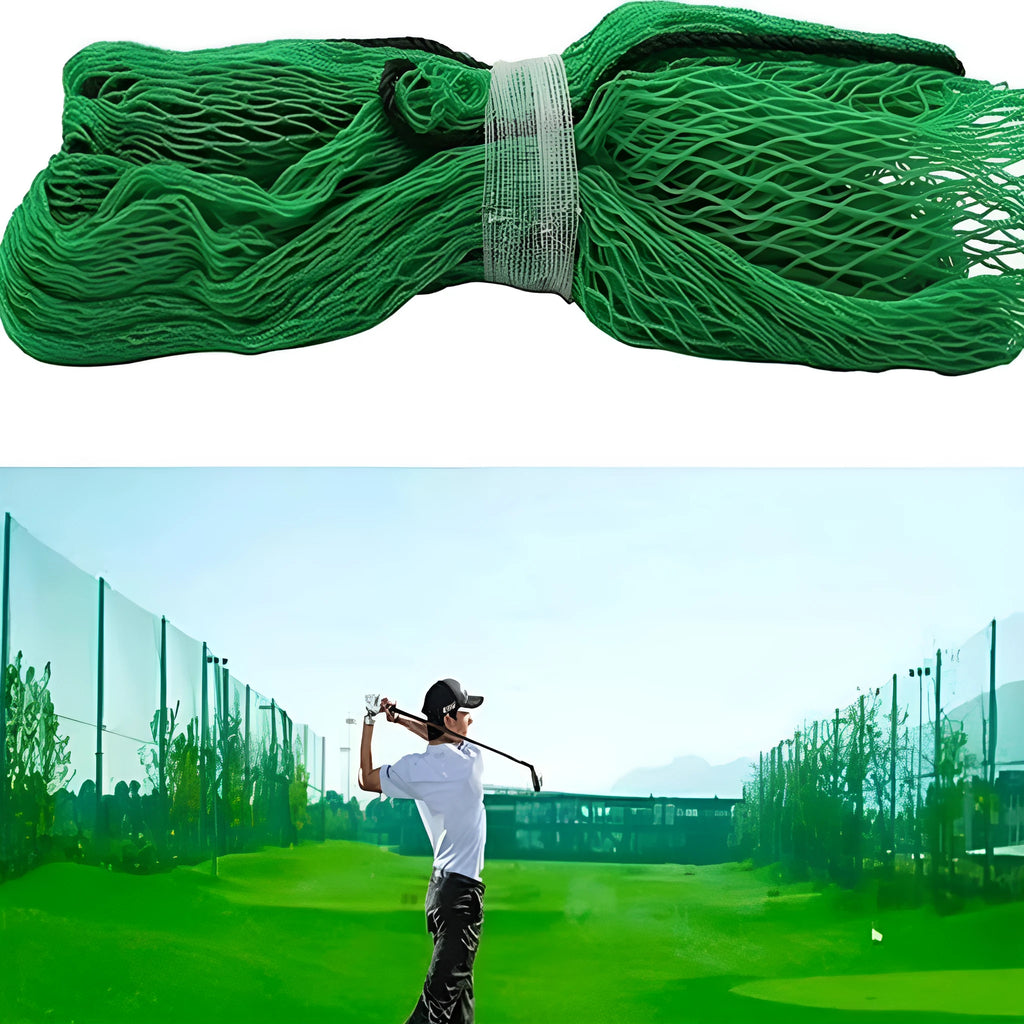 Polyethylene golf practice net in 2x2m or 3x3m, black or green, for stadium and sports ground use