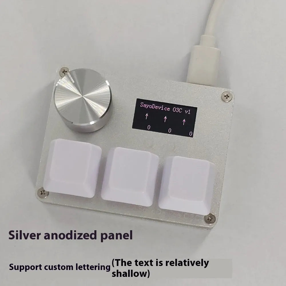 Customisable magnetic axis numeric game keyboard with IPS screen, programmable knob, and RGB backlight