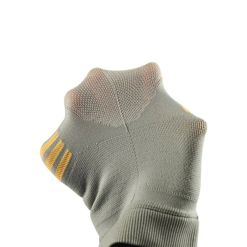A pair of polyester knee pads for sports in various colour combinations on a white background.