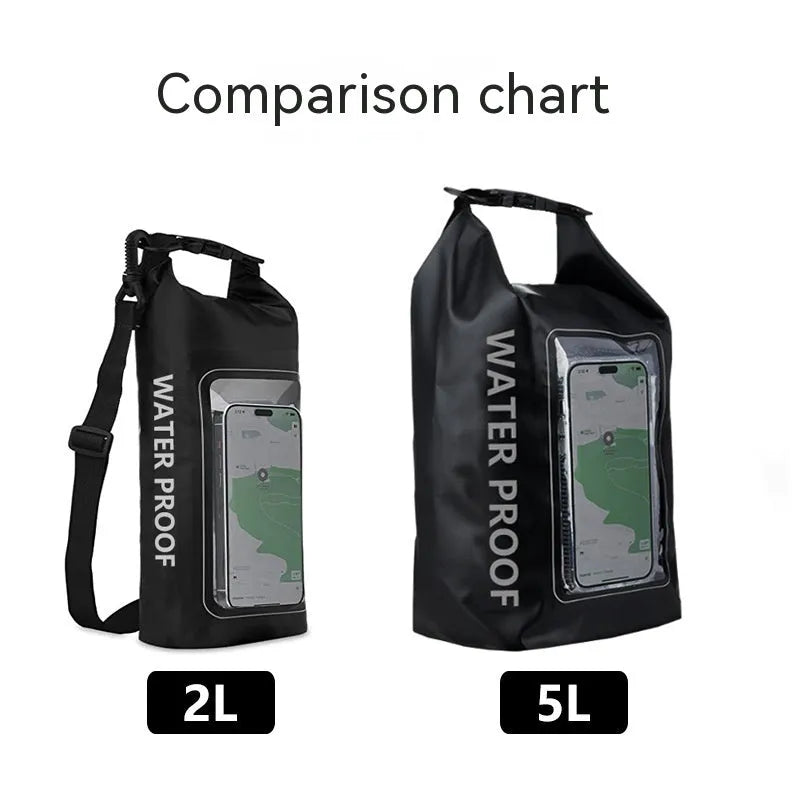 2L waterproof crossbody bag for mobile phone protection during swimming and beach activities