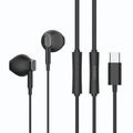 Celebrat TYPE-C wired semi-in-ear headset with 1.2m cable in black