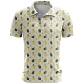 Loose-fit short-sleeve sportswear top with a 3D printed colour pattern in bird's eye cloth fabric.