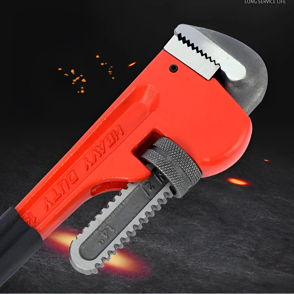 Heavy pipe tongs made of 45# steel available in 8 10 12 and 18 inch sizes for water pipe gripping
