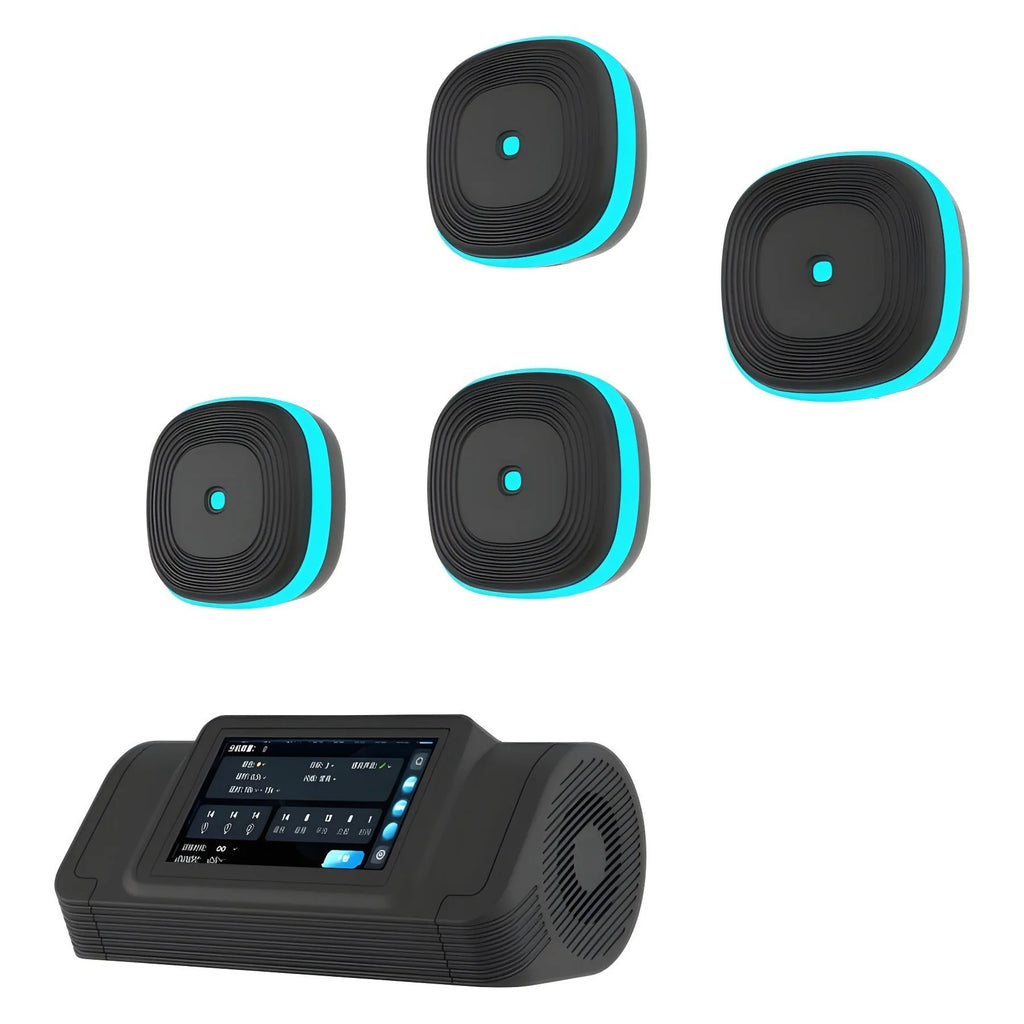 Black split music boxing machine with Bluetooth, six or eight targets, hanging design, PU foam and PP build