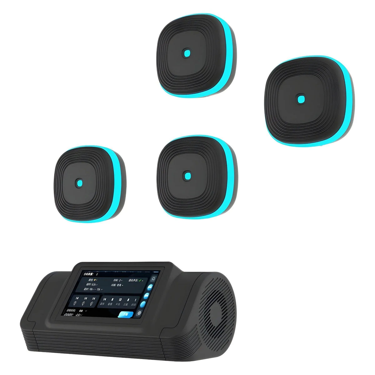 Black split music boxing machine with Bluetooth, six or eight targets, hanging design, PU foam and PP build