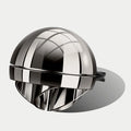 Planet-shaped car aromatherapy diffuser in gun black finish with ABS vacuum plating and two fragrance oil bottles