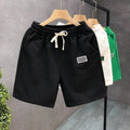 Micro-elastic casual sport shorts in solid colours with American style cut