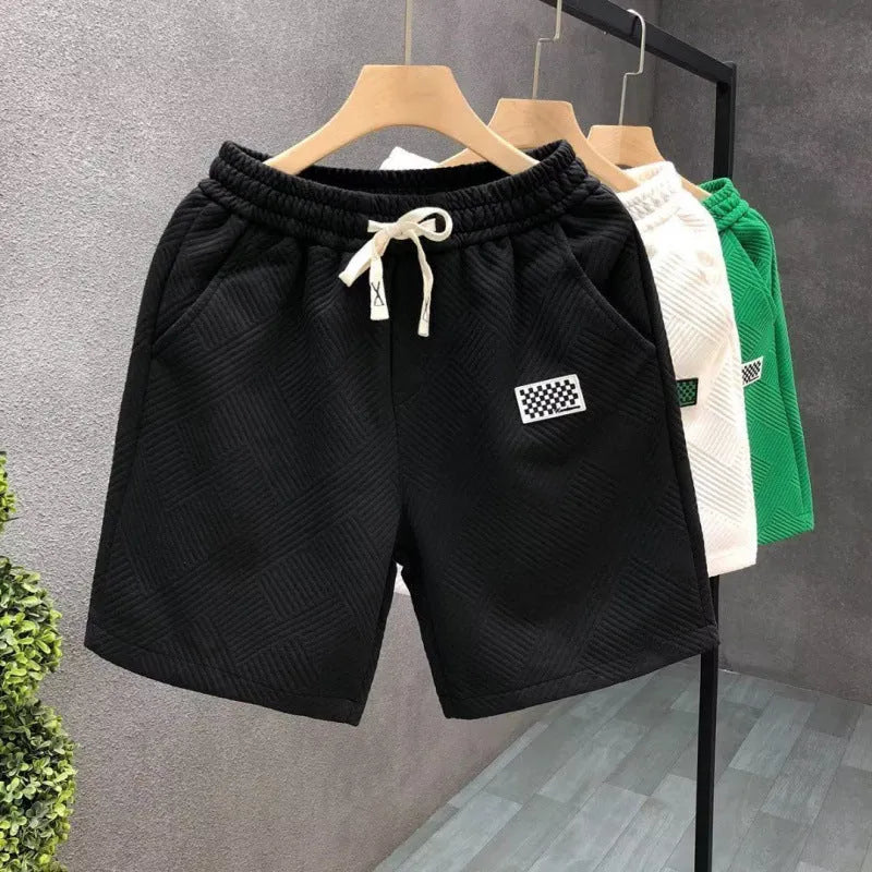 Micro-elastic casual sport shorts in solid colours with American style cut