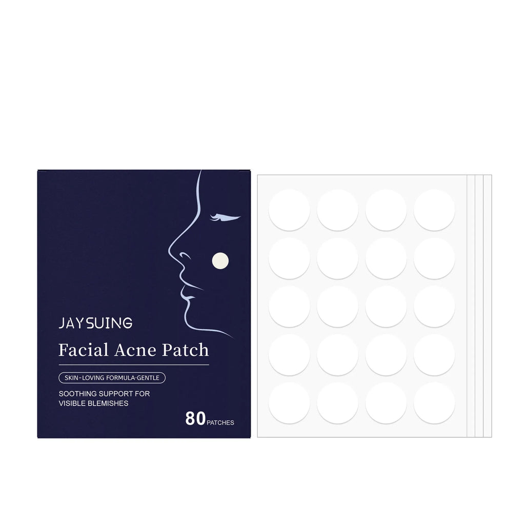 Pack of 80 breathable facial acne patches for daily skincare use