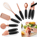 Stainless steel kitchen gadgets 7 piece set including bottle openers and can opener in a box.
