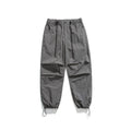 Men's thin ice silk nylon casual trousers in loose straight fit showing six colour options