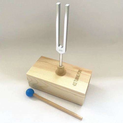 Aluminium alloy 432Hz tuning fork with speaker and 528 tuning fork set in kraft paper box