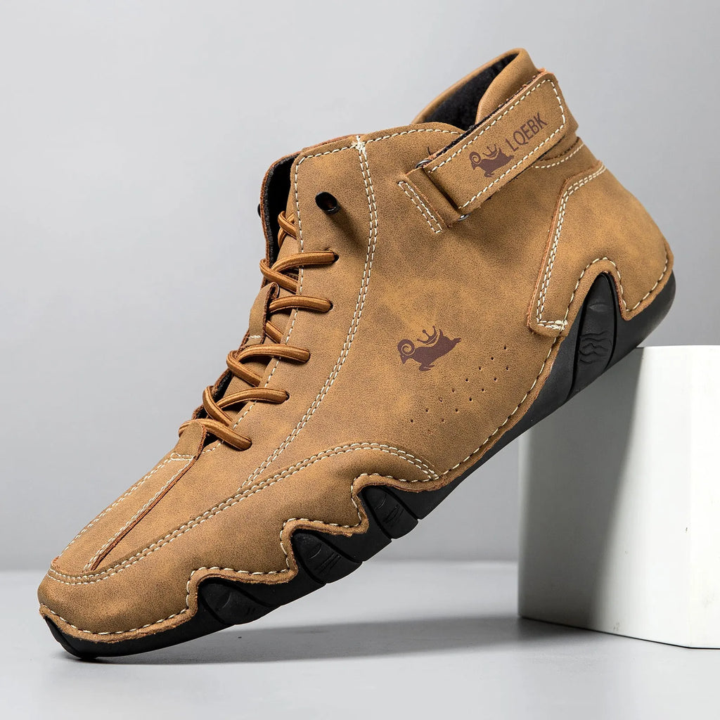 Men's high-top casual Martin boots with microfiber upper and rubber sole in multiple colour options