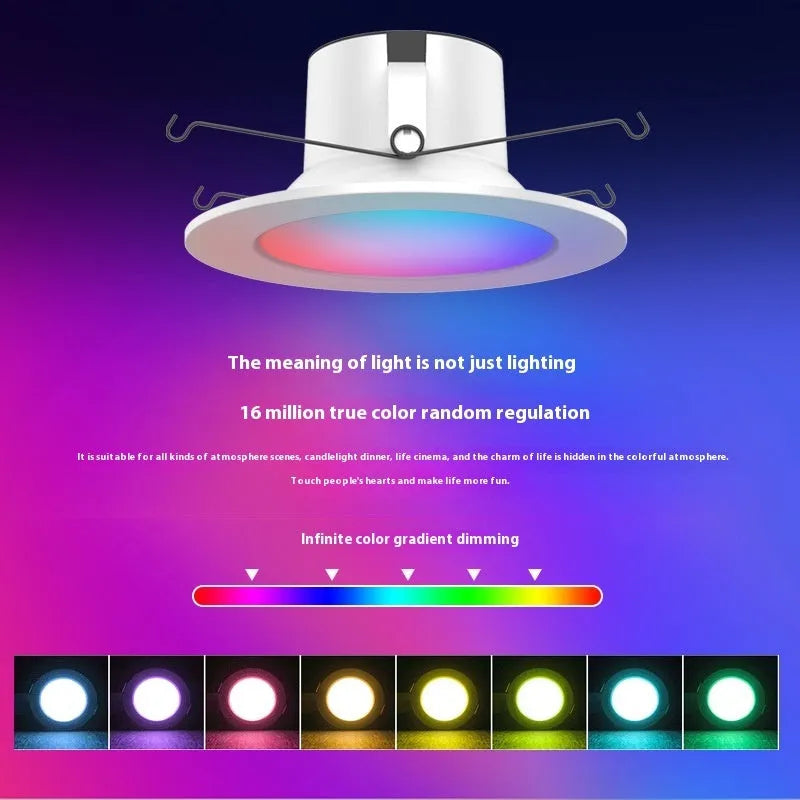 Smart WiFi Bluetooth RGBW colour changing ceiling tube lamp with remote control