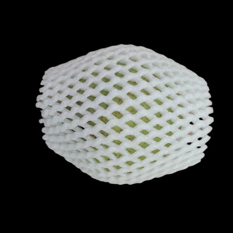 White foam protective net cover pack showing multiple size options for packaging protection