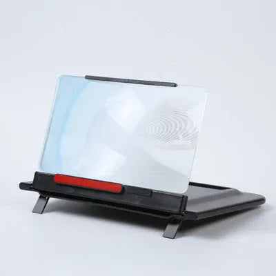 12-inch pull-out horizontal vertical screen amplifier with 3D bracket in black colour