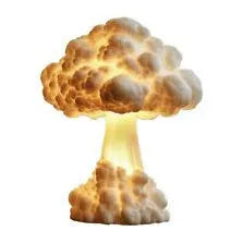 Atomic bomb explosion mushroom cloud shaped modern art table lamp with USB socket.