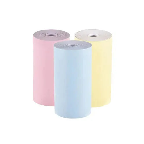 Student mini thermal label printer with USB cable, compact 12x9x4.6cm size, and included printing paper