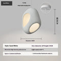 Creative single head retro ceiling light in high density polystyrene, white finish, with E27 bulb holder